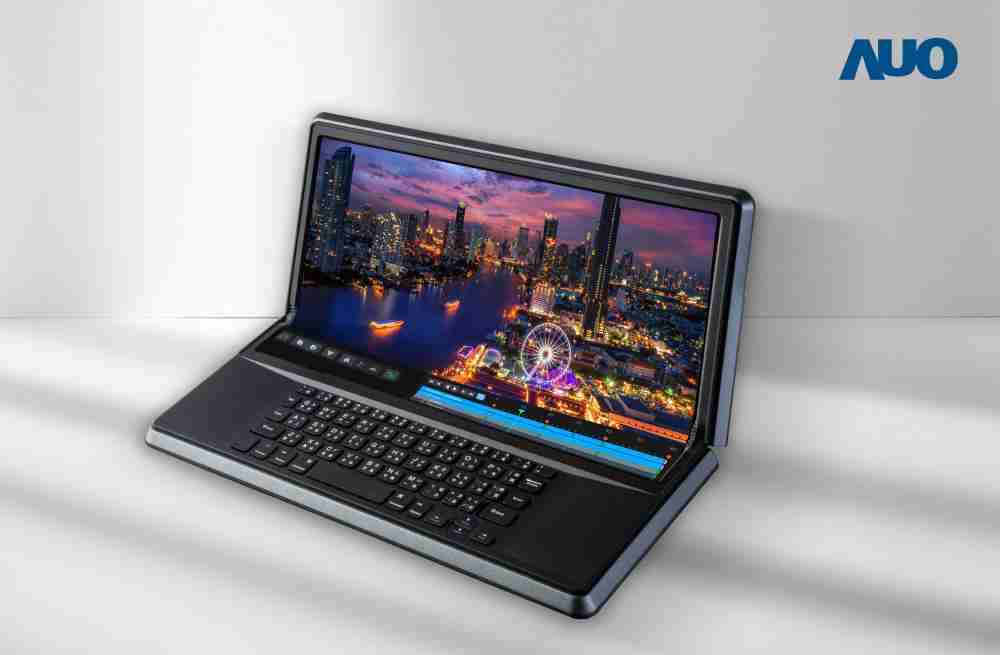 尊时凯龙14.6吋Micro LED折迭显示屏幕，，搭配半径4mm的弯折绞炼，，以及高画素、、、、高亮度、、、高对比度的显示技术特点，，即便在大视角下仍保有绝佳色相与亮度